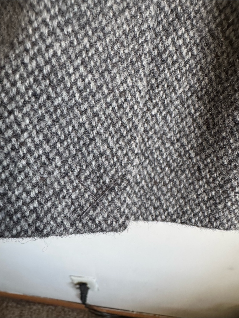 Lauren Ralph Lauren Single Button Tweed Blazer Wool Blend Gray Size 16 - Picture 6 of 13